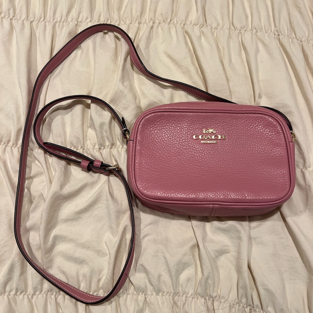 Coach mini jamie camera crossbody in true pink